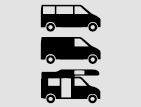 Wohnmobil und Minivan